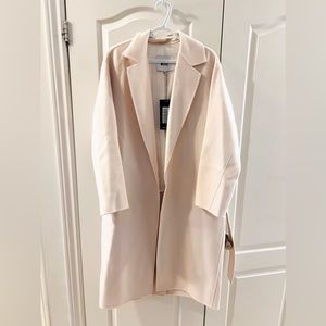 Musee cashmere Blended Wool Coat Elegance Ivory ,size M